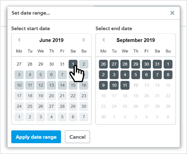 Reporting_Set date range