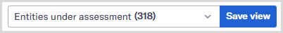 Apply a view dropdown menu on the Entity management page.