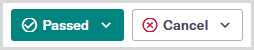 Passed assessment button and Cancel assessment button