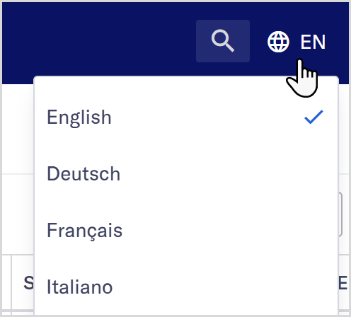 Entity_management_Header_bar_Change_language.png Change language menu options