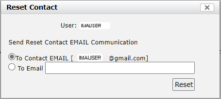 Reset Contact dialog box