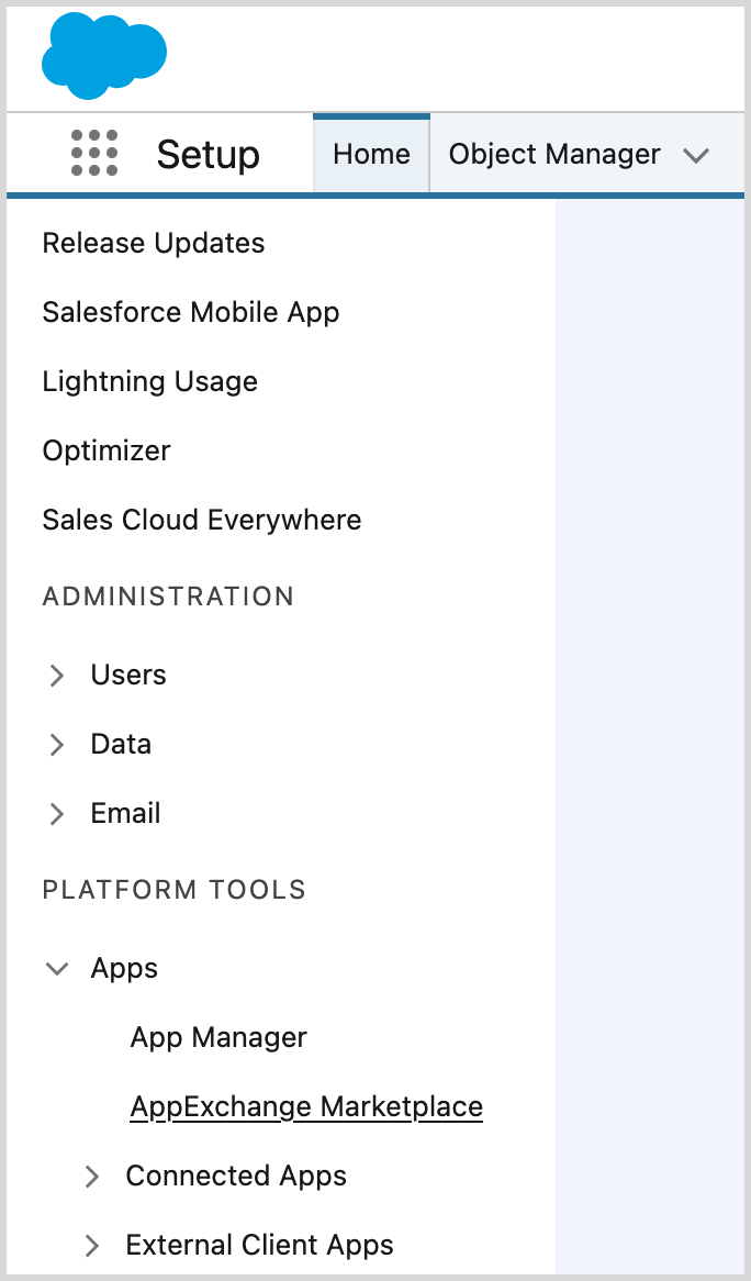 Salesforce_selectingAppExchange.png Open the Salesforce App Exchange Marketplace to search for the Maxsight app.